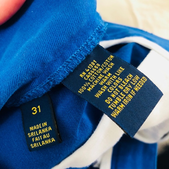 Polo Ralph Lauren Classic Blue Flat Front Shorts - Picture 6 of 7